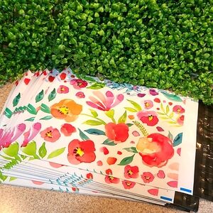 20 Poly Mailers 10 x 13 Abstract Poppy Design Self Sealing